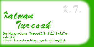 kalman turcsak business card